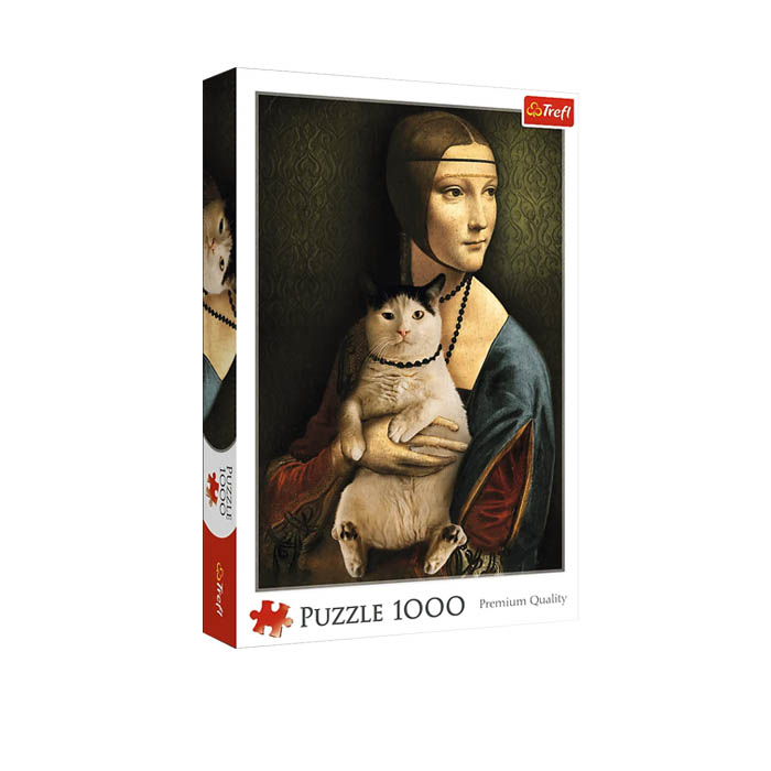 Пазл Дама с кошкой, 1000 эл.