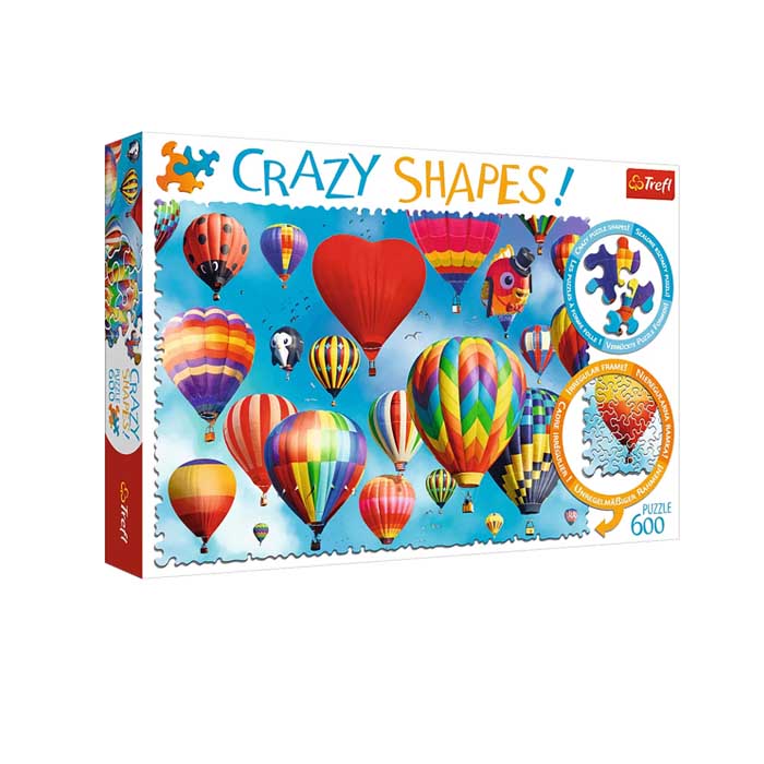 Пазл Crazy Shapes Красочные воздушные шары, 600 эл.