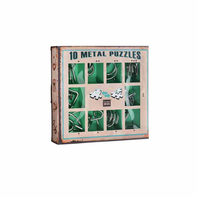 Набор головоломок Metal Puzzles (10 шт.) (зелёный) (10 Metal Рuzzles Green)