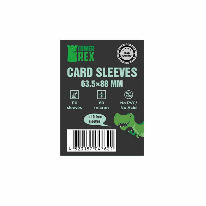 Протекторы для карт TowerRex (63,5 х 88 мм, Card Game, 110 шт.) (STANDART)