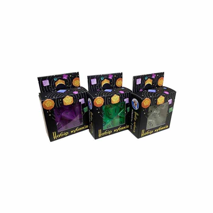 Набор люминесцентных кубиков Glow in the dark 7 Dice Set (7 шт.)