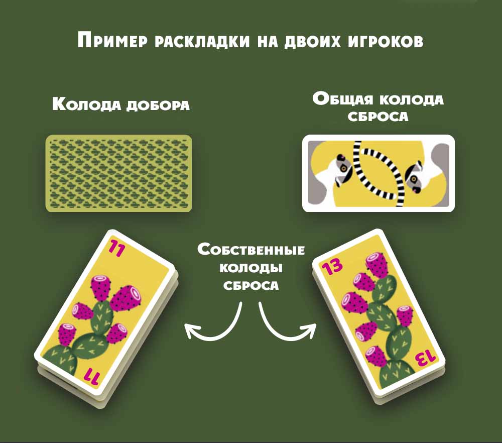 Приклад розкладки на двох настільної гри Мада (Mada)