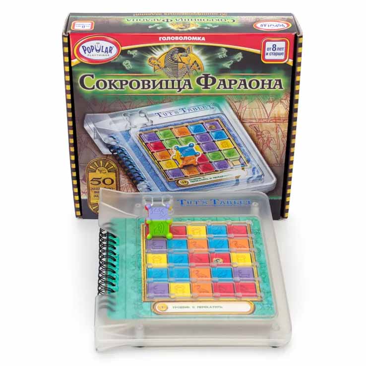 Компоненты настольной игры-головоломки Сокровища фараона