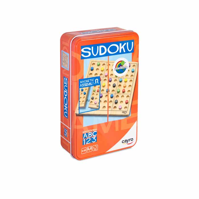 Настольная игра Деревянное судоку в металлической коробке (Sudoku)